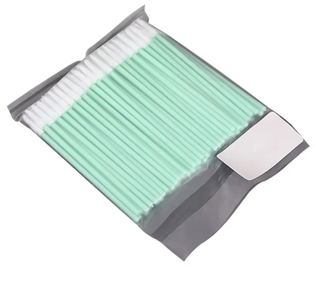 "Hisopos de espuma para limpieza y mantenimiento de impresoras, plotters, CNC y otros equipos. Alta absorción y protección de lentes y componentes.