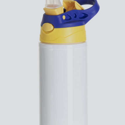 Botella sublimable metalica modelo niños 12oz diferentes colores tapa plástica