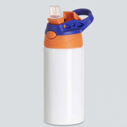 Botella sublimable metalica modelo niños 12oz diferentes colores tapa plástica