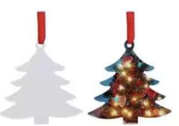 Adornos Navideños sublimables lamina de aluminio