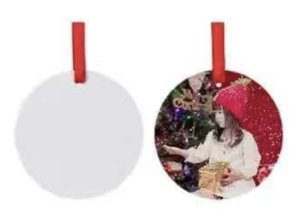 Adornos Navideños sublimables lamina de aluminio