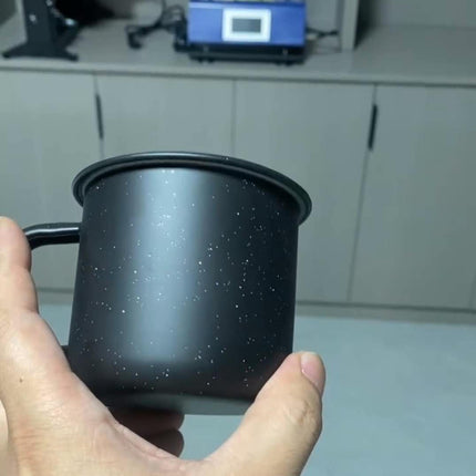 Tazón lechero 10oz enamel mágico sublimable | Cambia de color negro al estampar | Ideal para sublimación y emprendedores creativos