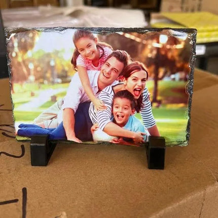 Roca sublimable rectangular 15 x 20cm incluye atriles y caja modelo SH03