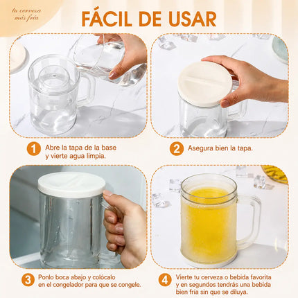 Forma de uso del vaso cervecero
