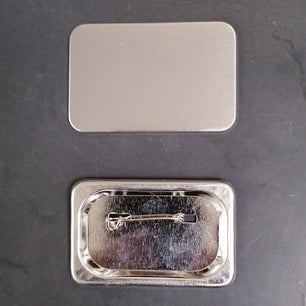 Chapita Pin Base Metálica Forma Rectangular 60x40mm_1