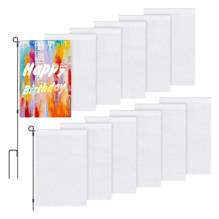 Bandera de jardín sublimable 30x40 cm con soporte metálico