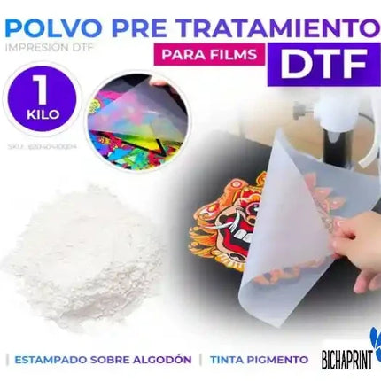 Polvo de Tratamiento para Película de Impresión - 1 Kg - DTF