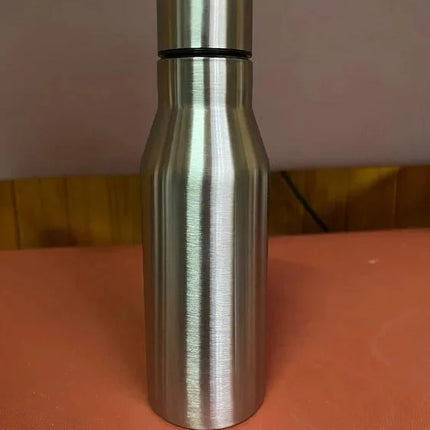 Botella metálica personalisable plateada 600ml incluye caja no sublimable