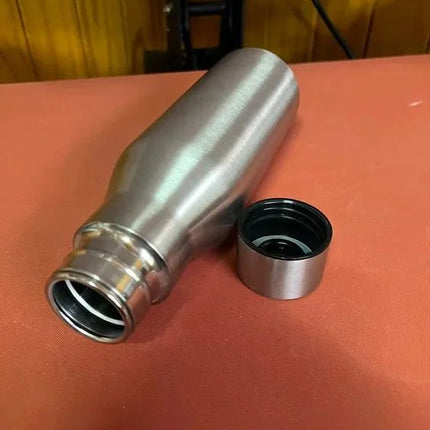 Botella metálica personalisable plateada 600ml incluye caja no sublimable