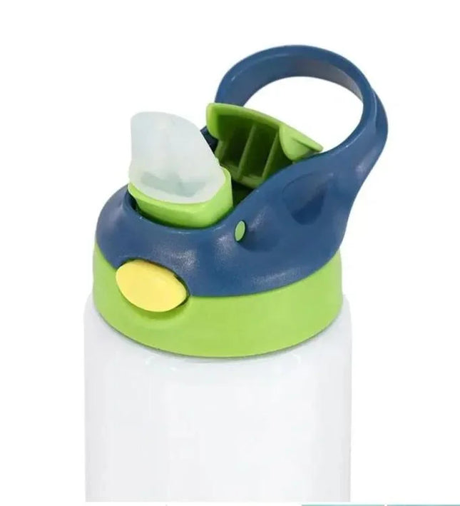 Botella sublimable metálica modelo niños 12oz diferentes colores tapa plástica