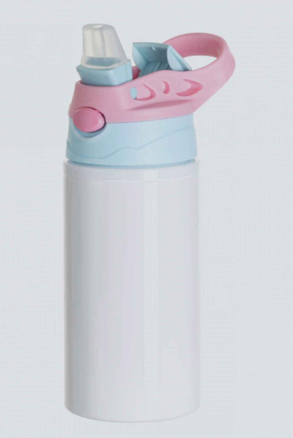 Botella sublimable metálica modelo niños 12oz diferentes colores tapa plástica