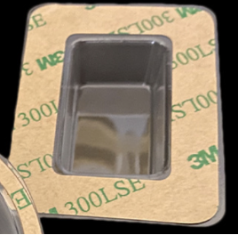 Empaque Plastico Transparente Blister  95x40x22mm Plastico + stiker 100 unidades