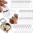 Set de llaveros acrílicos transparentes para insertar fotografías