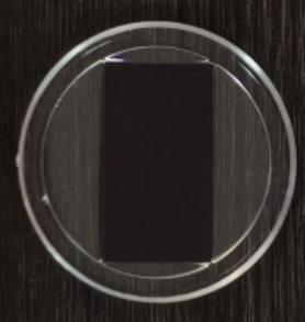 Parte posterior del porta foto acrílico magnético redondo