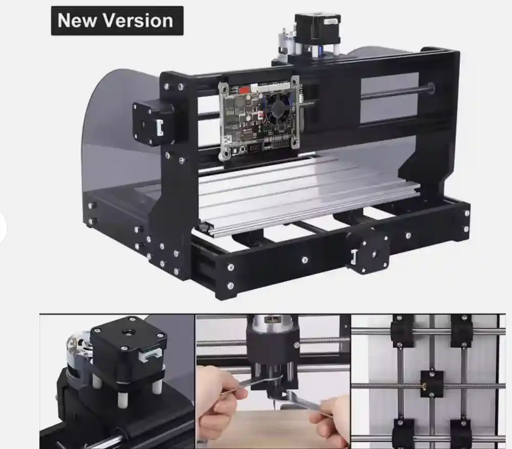 CNC 3018pro max 3-ejes Máquina ideal para corte y grabado en madera, acrílico, plástico y más. Área de trabajo de 300x180x40mm, potencia de40W