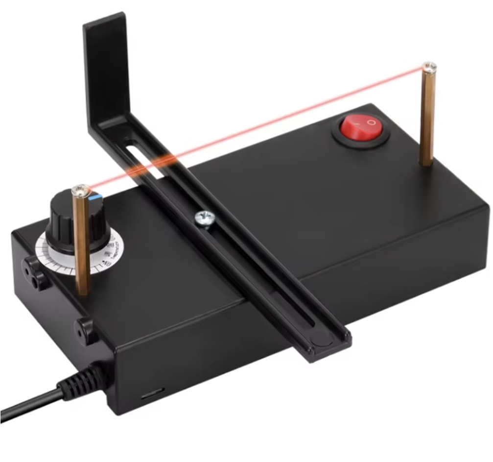 Cortador de cintas caliente, ajustable de 100-600°C. Ideal para cortar cintas, encajes y bandas de nylon. Compacto, eficiente y seguro para uso en talleres.