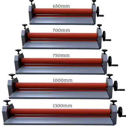Laminador Manual en Frío disponible en tamaños de 650, 700, 750, 1000 y 1300 mm. Ideal para proteger impresiones y materiales gráficos con precisión y facilidad