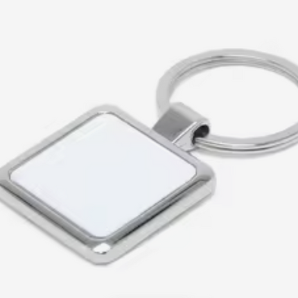 Llavero Metalico Sublimable Cuadrado Personaliza para Reuniones, Cumpleaños Souvenir