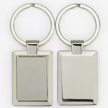 Llavero Metalico Sublimable Rectangular Personaliza para Reuniones, Cumpleaños Souvenir