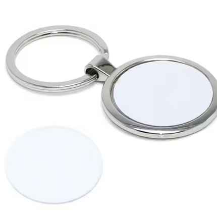 Llavero Metalico Sublimable Redondo Personaliza para Reuniones, Cumpleaños Souvenir