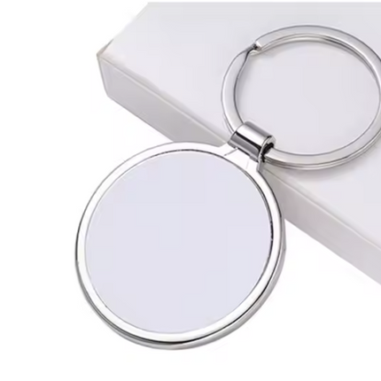 Llavero Metalico Sublimable Redondo Personaliza para Reuniones, Cumpleaños Souvenir