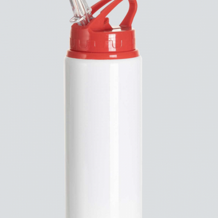 Botellas Sublimables Bancas Tapa color Rojo, Negro y celeste  600 ML para personalizar, crear estampados (Copia)