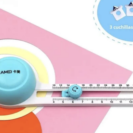 Cortador Circular con Regulador - Ideal para Proyectos de Manualidades y Profesionales. Alta Precisión y Ajuste Fácil. Perfecto para Papel, Tela y Más (Copia)