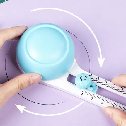 Cortador Circular con Regulador - Ideal para Proyectos de Manualidades y Profesionales. Alta Precisión y Ajuste Fácil. Perfecto para Papel, Tela y Más (Copia)