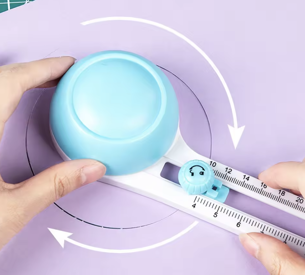 Cortador Circular con Regulador - Ideal para Proyectos de Manualidades y Profesionales. Alta Precisión y Ajuste Fácil. Perfecto para Papel, Tela y Más (Copia)