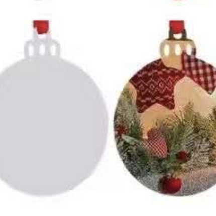 Adornos Navideños sublimables lamina de aluminio