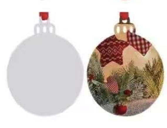 Adornos Navideños sublimables lamina de aluminio
