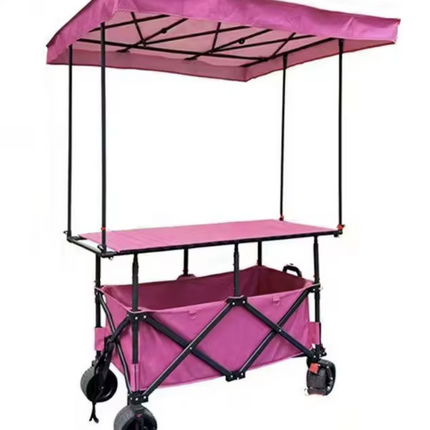 Carrito plegable con toldo para emprendedores | Ideal para ferias, personalizar con estampadora, stickers o adhesivos | Venta y exhibición fácil