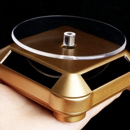 Soporte Rotatorio de Exhibición Solar Giratorio 360° – ABS – Ideal para Joyas, Relojes y Teléfonos,Tazon