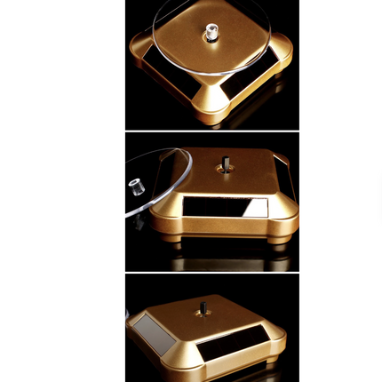 Soporte Rotatorio de Exhibición Solar Giratorio 360° – ABS – Ideal para Joyas, Relojes y Teléfonos,Tazon