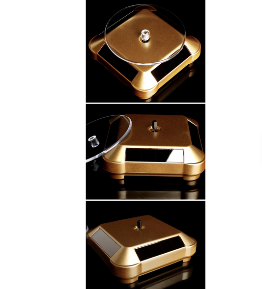 Soporte Rotatorio de Exhibición Solar Giratorio 360° – ABS – Ideal para Joyas, Relojes y Teléfonos,Tazon