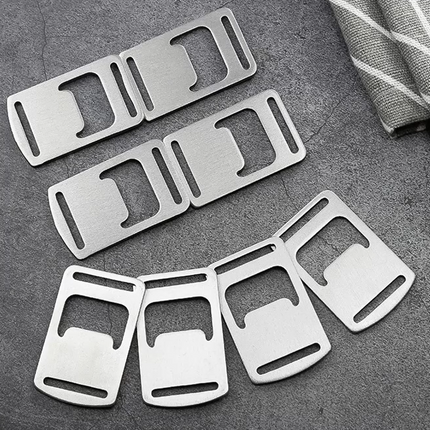 Mosquetones metálicos Cuadrado para usar en cinta lanyard, 100 unidades