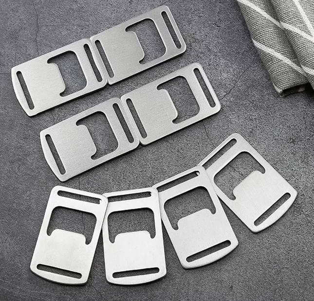 Mosquetones metálicos Cuadrado para usar en cinta lanyard, 100 unidades