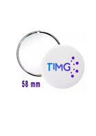 Chapita espejo metálica de 58 mm con superficie personalizable