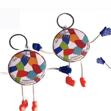 Chapita llavero animado 44mm 50unidades, Publicitarias