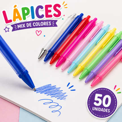 Lapices Personalizables Desarmables Pack 50 Unidades | Sin Máquina | Ideales para Emprender