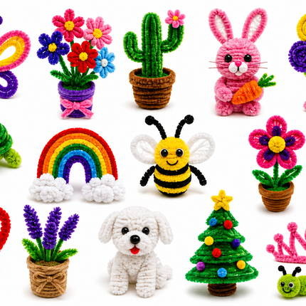 Limpia Pipas para Manualidades y Emprendimiento | Colores Seleccionados para Personalizar