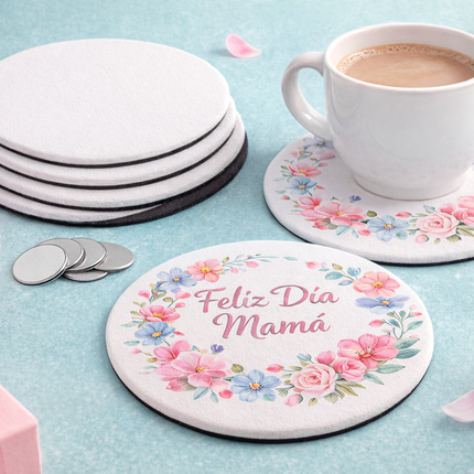 Posa vaso material Textil sublimable 10x10 para estampar personalizar