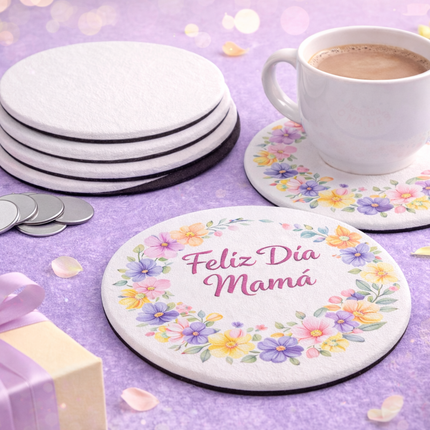 Posa vaso material Textil sublimable 10x10 para estampar personalizar
