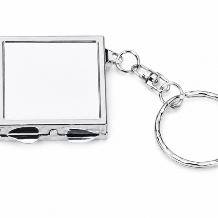 Llavero  Espejo Metalico Sublimable Redondo y rectangular  Abridor Personaliza para Reuniones, Cumpleaños Souvenir (Copia)