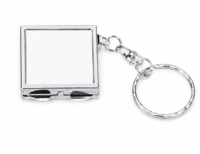 Llavero  Espejo Metalico Sublimable Redondo y rectangular  Abridor Personaliza para Reuniones, Cumpleaños Souvenir (Copia)