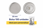 Componentes magnéticos redondos de 20 mm para personalizar, bolsa de 100 unidades