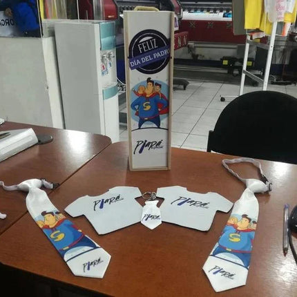 Corbata sublimable modelo elástico 30 cm de largo