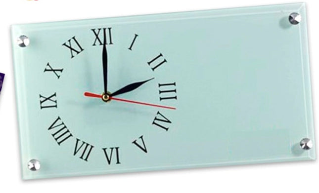 Cristal Reloj Imagen Full 15x30 MBL-28 - Ideal para Personalización y Sublimación. Perfecto para Crear Diseños Únicos Regalos y Decoración de Espacios Preventa
