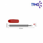 Cuchillo Roland de 45 grados con tapa roja y medidas