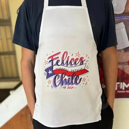 Delantal sublimable 100% poliéster con tirantes 38x50 cm